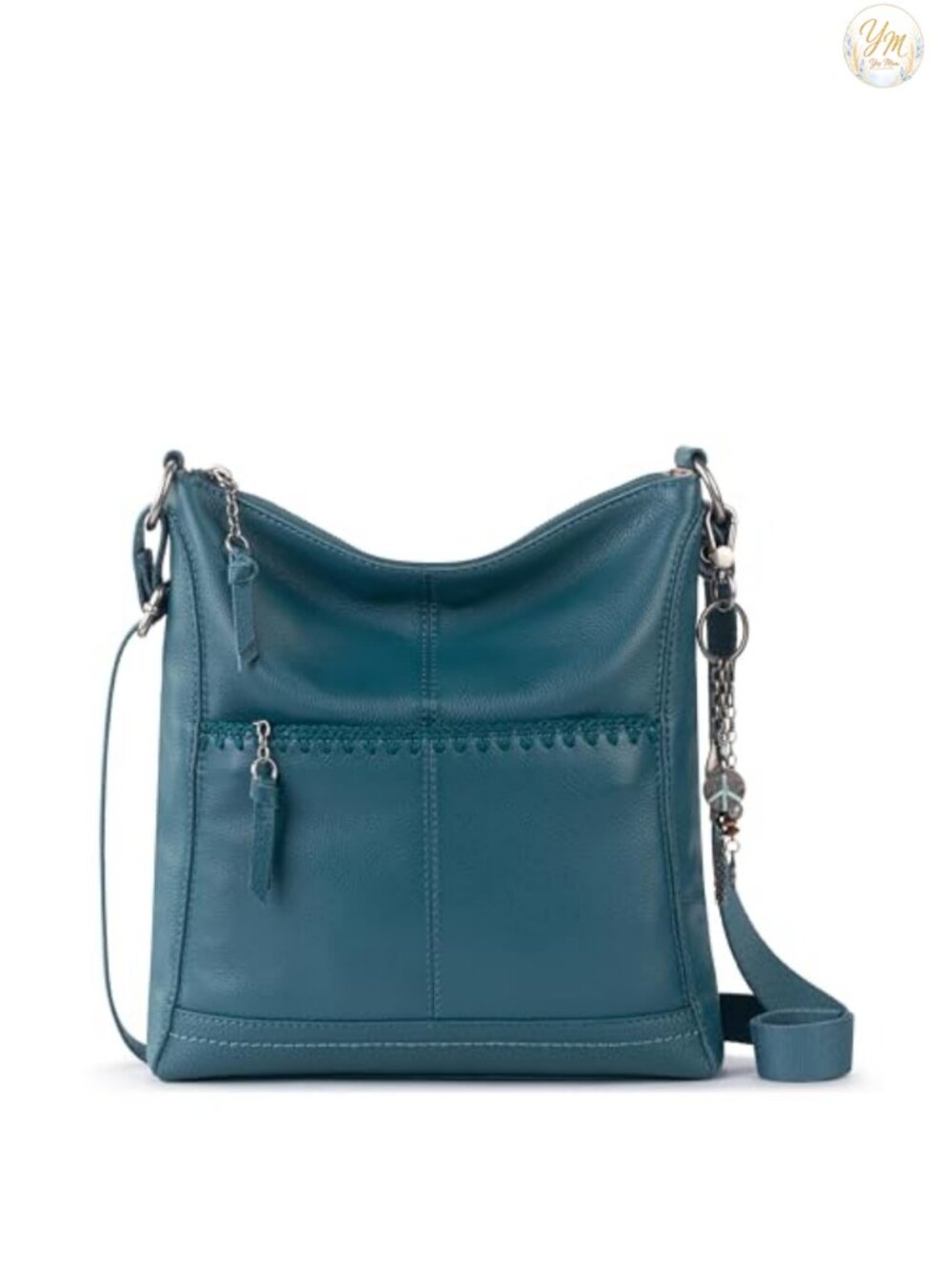 The Sak Lucia Leather Crossbody Purse Zipper Adjustable Strap